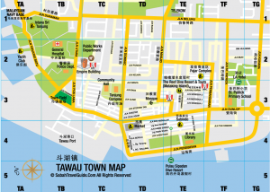 Map of Tawau Town